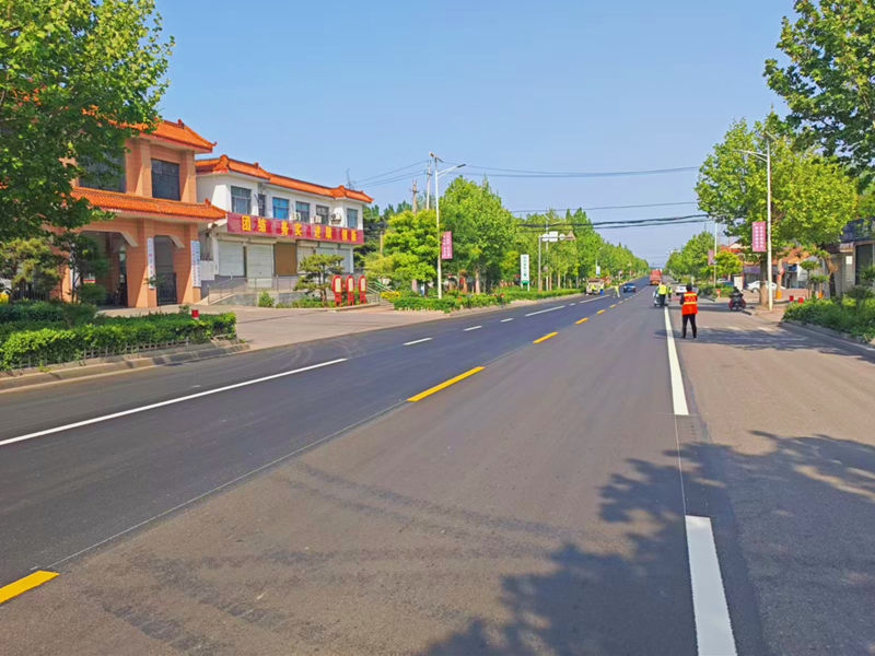 S510泉王线路面改造提升工程路面全部施工完成 