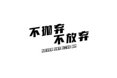 不抛弃 不放弃