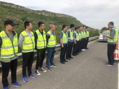 养护工程分公司青兰高速小修保养项目部组织防汛应急演练